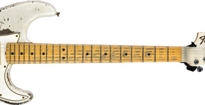 Fender Custom Shop 1969 Stratocaster Heavy Relic Masterbuilt by Jason Smith in Olympic White R128526 - The Music Gallery