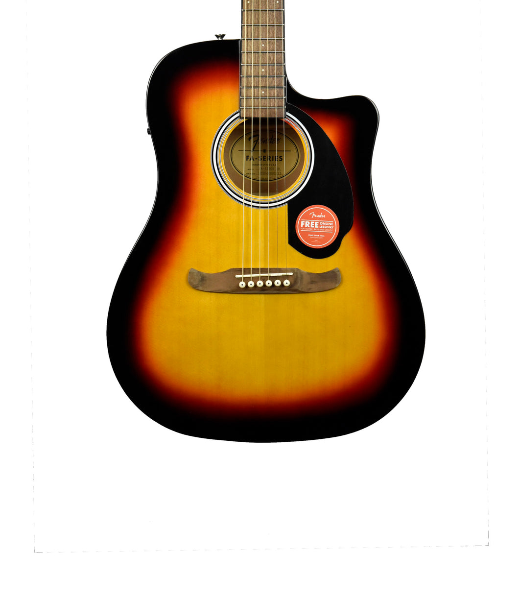 Fender FA-125CE Dreadnought Acoustic-Electric Guitar in Sunburst CRWE22000725 - The Music Gallery