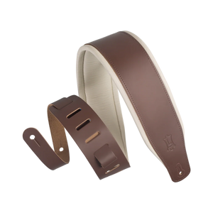 Levy's 3 Inch Top Grain Leather Guitar Strap - The Music Gallery