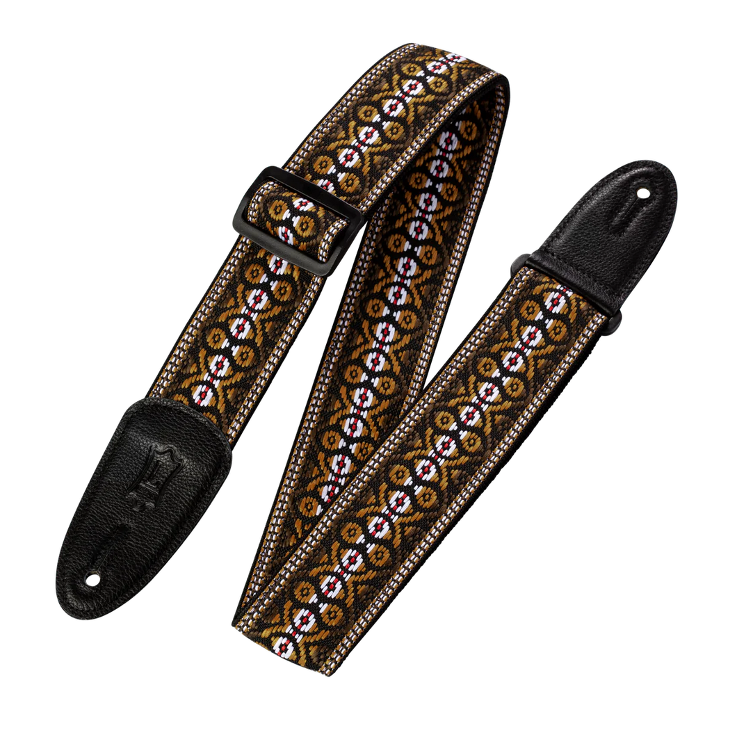 Levy's 2 Inch 60's Hootenanny Jacquard Weave Guitar Strap - The Music Gallery
