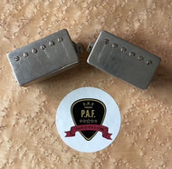 Pickups by Pete A Flynn "Greeny" humbucker set #313 with aged nickel covers - The Music Gallery