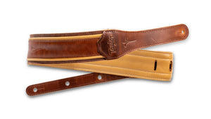 Taylor Spring Vine 2.5" Leather Medium Brown Guitar Strap 4123-25