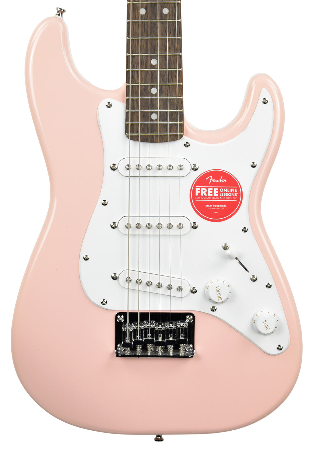 Squier Mini Stratocaster in Shell Pink ICSJ23029169