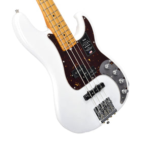 Fender American Ultra Precision Bass in Arctic Pearl US23062134 - The Music Gallery