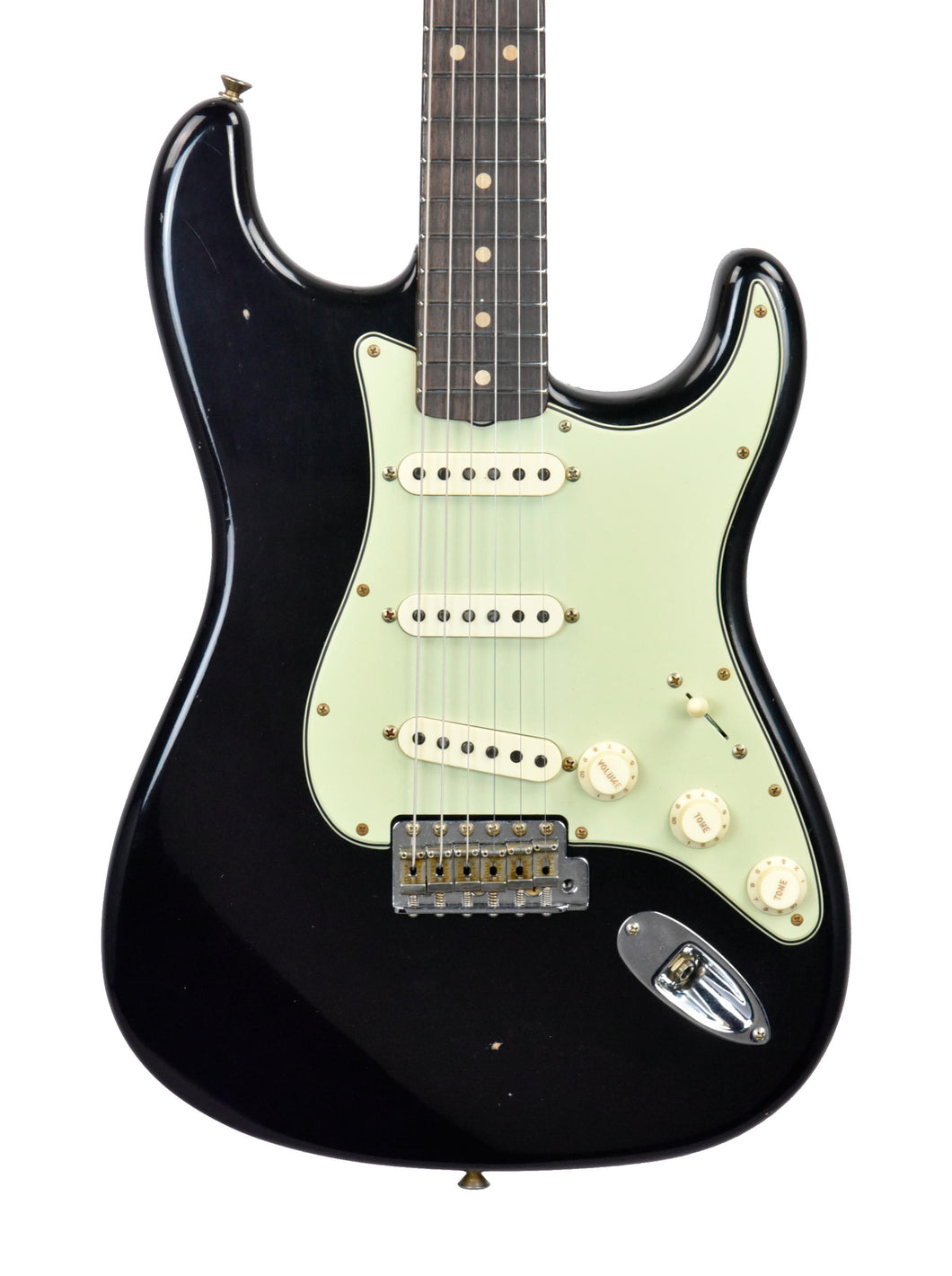 Fender Custom Shop 63 Stratocaster Journeyman Relic in Black R124866 - The Music Gallery