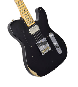 Fender Custom Shop 52 HS Telecaster Relic in Aged Black R135103 - The Music Gallery
