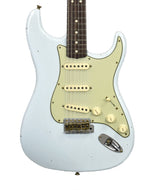 Fender Custom Shop 63 Stratocaster Journeyman Relic in Faded Sonic Blue R138903 - The Music Gallery