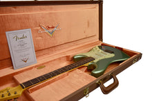 Fender Custom Shop 63 Stratocaster Journeyman Relic in Sage Green Metallic R126399 - The Music Gallery