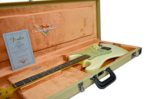 Fender Custom Shop 63 Stratocaster Journeyman Relic in Vintage White R129737 - The Music Gallery