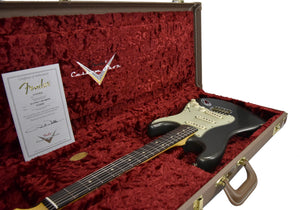 Fender Custom Shop 63 Stratocaster Journeyman Masterbuilt by Paul Waller in Charcoal Frost Metallic R128995 - The Music Gallery