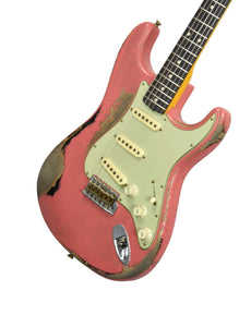 Fender Custom Shop 1962 Stratocaster Heavy Relic Masterbuilt By Greg Fessler in Faded Fiesta Red R129019 - The Music Gallery
