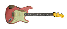 Fender Custom Shop 1962 Stratocaster Heavy Relic Masterbuilt By Greg Fessler in Faded Fiesta Red R129019 - The Music Gallery