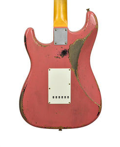 Fender Custom Shop 1962 Stratocaster Heavy Relic Masterbuilt By Greg Fessler in Faded Fiesta Red R129019 - The Music Gallery