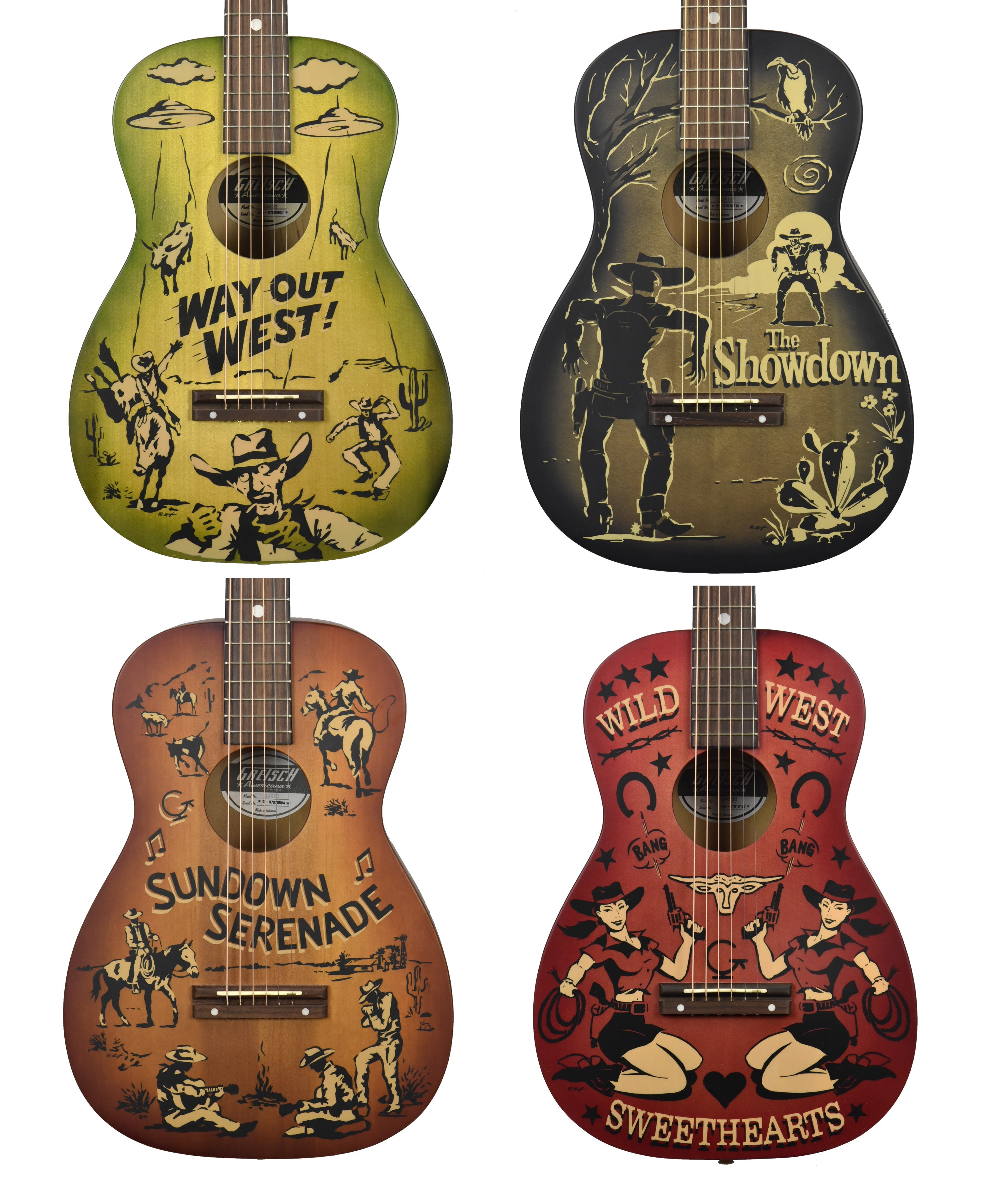 Gretsch Americana Series Collection | All 4 Acoustic Guitars