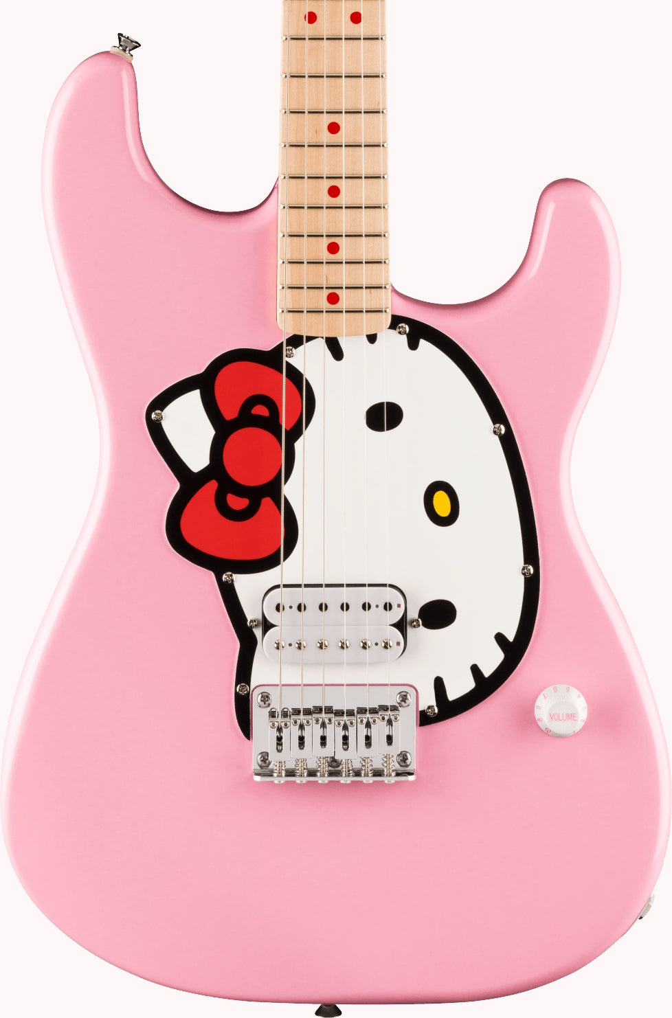 Squier Limited Edition 50th Anniversary Hello Kitty Stratocaster in Pink CYKF24003279 - The Music Gallery