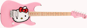 Squier Limited Edition 50th Anniversary Hello Kitty Stratocaster in Pink CYKF24003279 - The Music Gallery