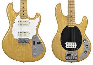 Music Man 1976 Stingray I Electric Guitar and Stingray Bass Set in Natural G001007 and B001007 - The Music Gallery