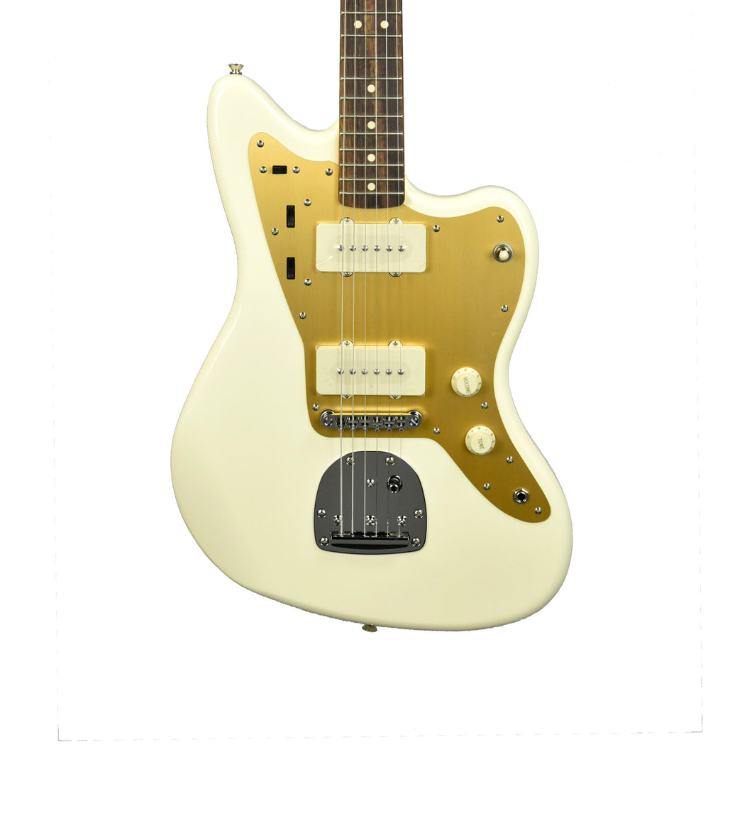 Squier J Mascis Jazzmaster Electric Guitar in Vintage White CYKC23006318 - The Music Gallery