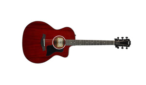 Taylor 224ce Deluxe Ltd. Acoustic-Electric Guitar in Trans Red 2204063365 - The Music Gallery