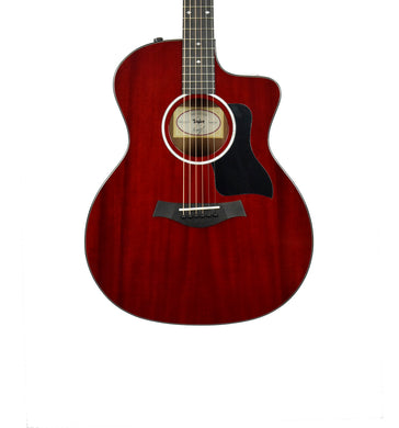 Taylor 224ce Deluxe Ltd. Acoustic-Electric Guitar in Trans Red 2204063365 - The Music Gallery