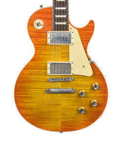 Used 2020 Gibson Custom Shop 60th Anniversary 1960 Les Paul Standard Reissue in V2 Orange Lemon Fade 00269 - The Music Gallery