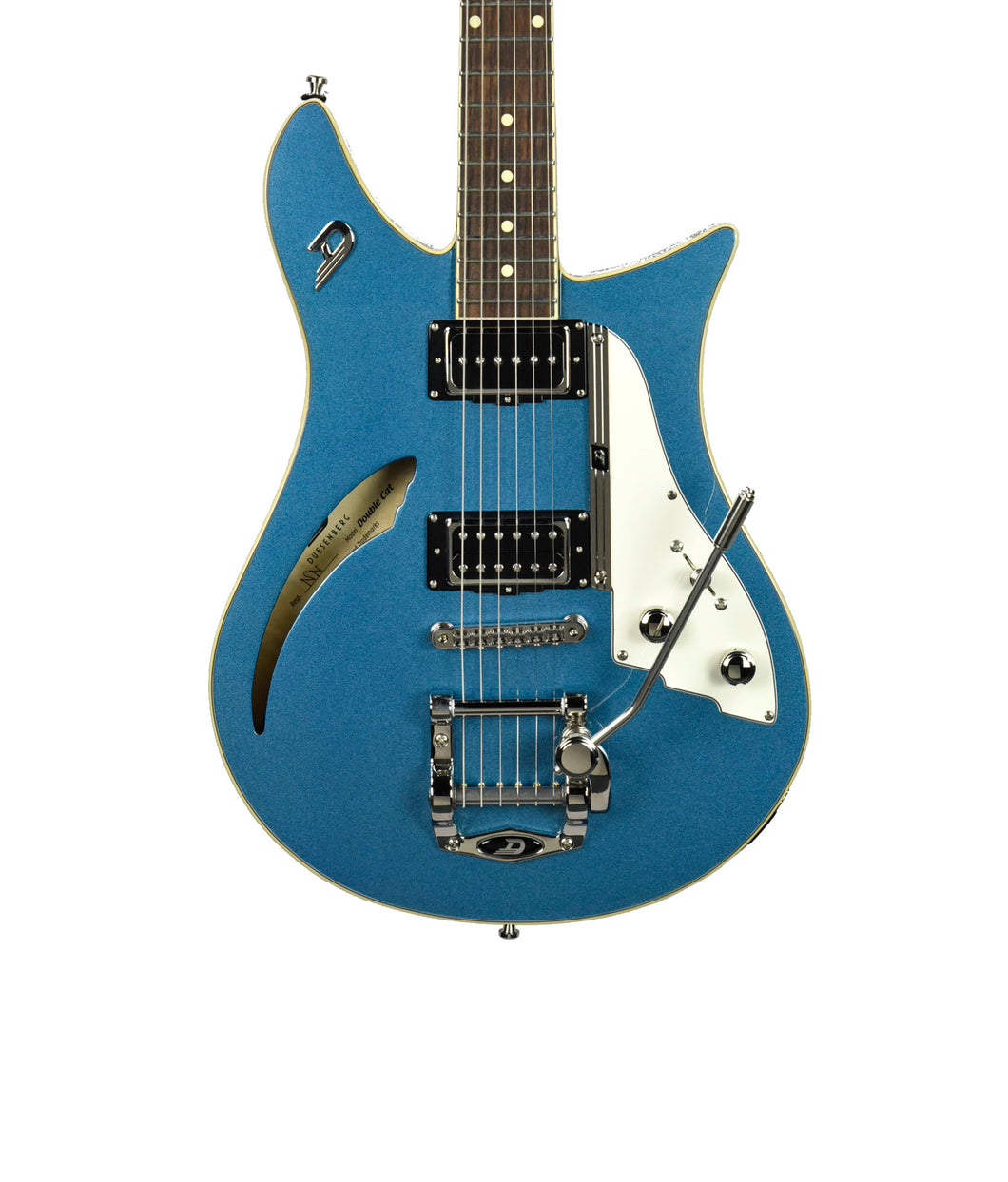 Used Duesenberg Double Cat Electric Guitar in Catalina Blue 211819 - The Music Gallery