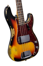 Used 2019 Fender Custom Shop 60 Precision Bass Heavy Relic in 3-Color Sunburst CZ543833 - The Music Gallery