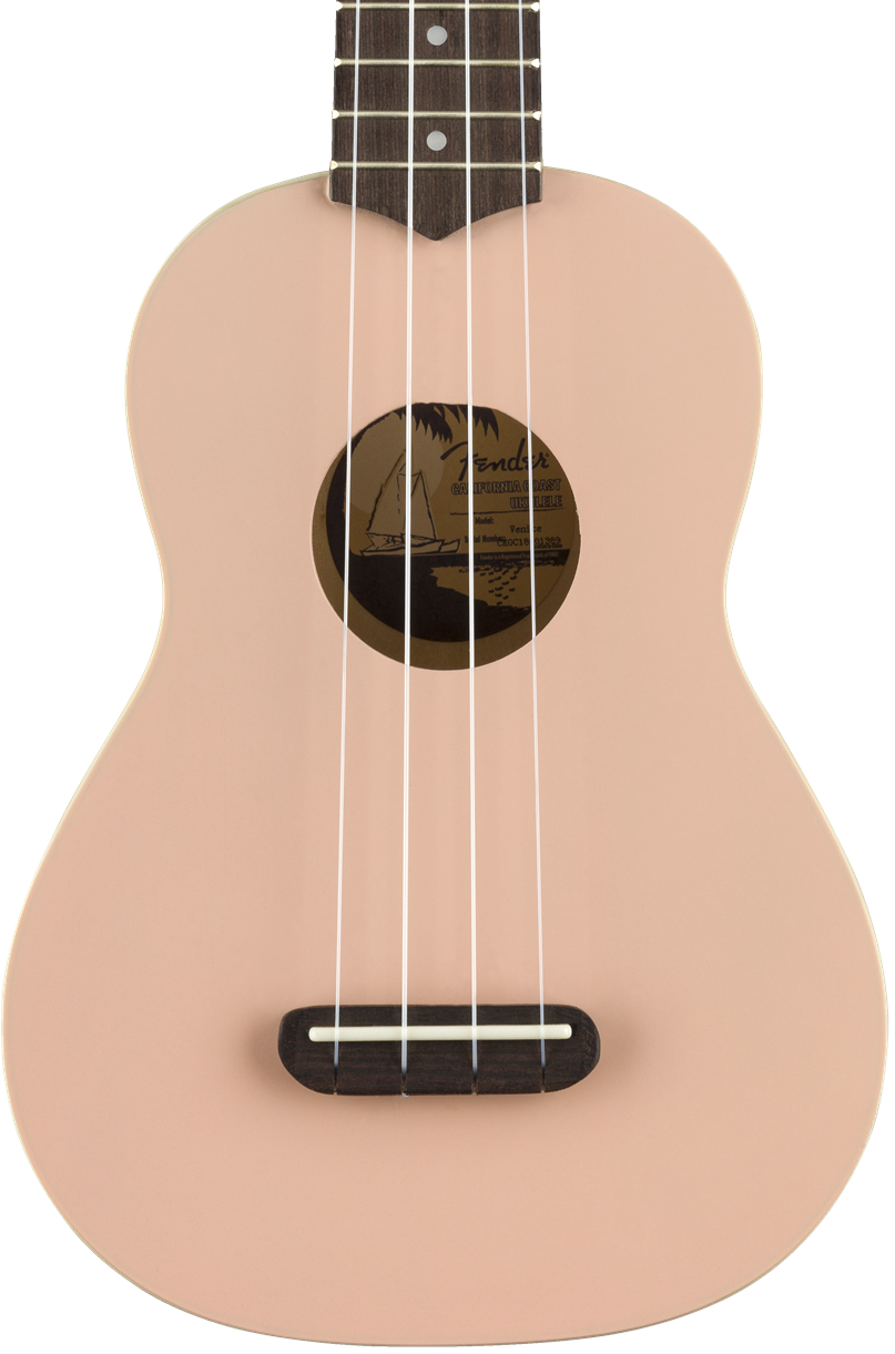 Fender Venice Soprano Ukulele Shell Pink CYN2008157 - The Music Gallery
