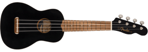 Fender Venice Soprano Ukulele in Black CYN2021070 - The Music Gallery