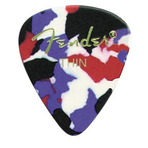 Fender® 351 Shape Classic Celluloid Picks - Thin Confetti 12-pack - The Music Gallery
