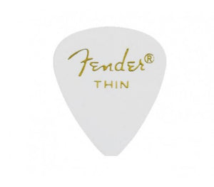 Fender® 351 Shape Classic Celluloid Picks - Thin White 12-pack - The Music Gallery
