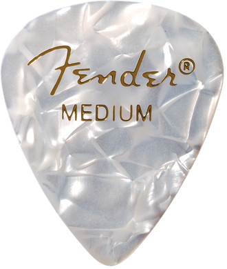 Fender Picks (12PK) Med - White Moto - The Music Gallery