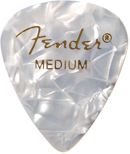 Fender Picks (12PK) Med - White Moto - The Music Gallery