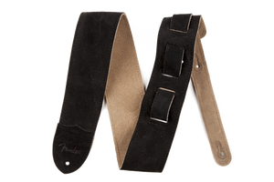 Fender 2 1/2" Suede Strap in Black - The Music Gallery