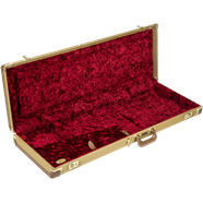 Fender® G&G Deluxe Strat®/Tele® Hardshell Case Tweed with Red Poodle Plush Interior - The Music Gallery