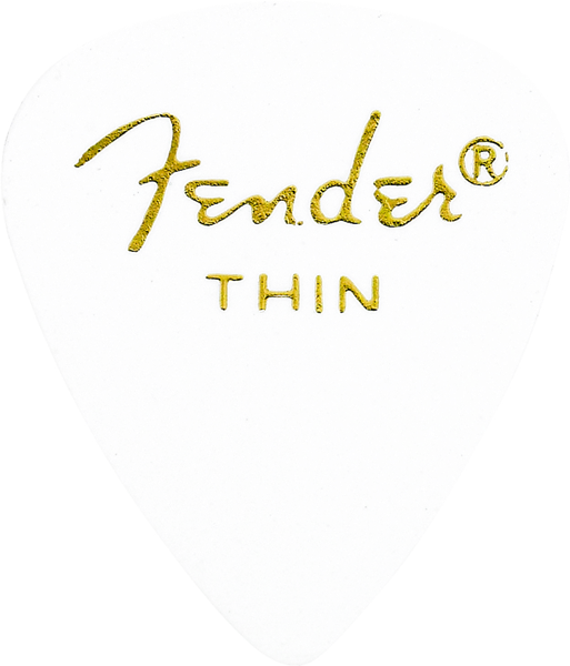 Fender Picks (12PK) Thin - White - The Music Gallery