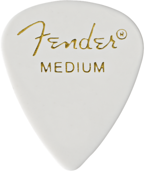 Fender Picks (12PK) Med - White - The Music Gallery