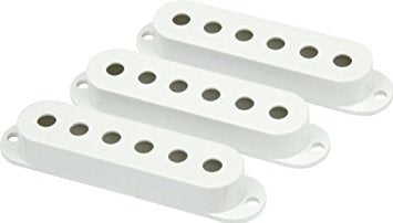 Fender® Stratocaster Guitar Pickup Covers - White - The Music Gallery