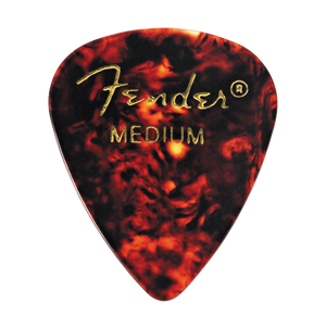 Fender® 351 Shape Classic Celluloid Picks - Medium Tortoise Shell 12-pack - The Music Gallery
