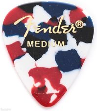 Fender® 351 Shape Classic Celluloid Picks - Medium Confetti Picks 12-pack - The Music Gallery
