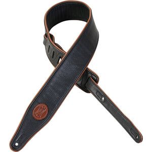 Levy's MSS17 2.5" Classic Platinum Collection Leather Guitar Strap - The Music Gallery