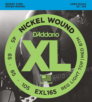 D'Addario EXL165 Nickel Wound Custom Light Long Scale Bass Strings - The Music Gallery