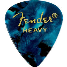 Fender® 351 Shape Premium Celluloid Picks - Heavy Ocean Turquoise 12-pack - The Music Gallery