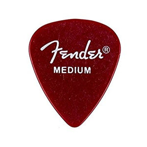 Fender® 351 Shape California Clears Picks - Medium Candy Apple Red 12-pack - The Music Gallery