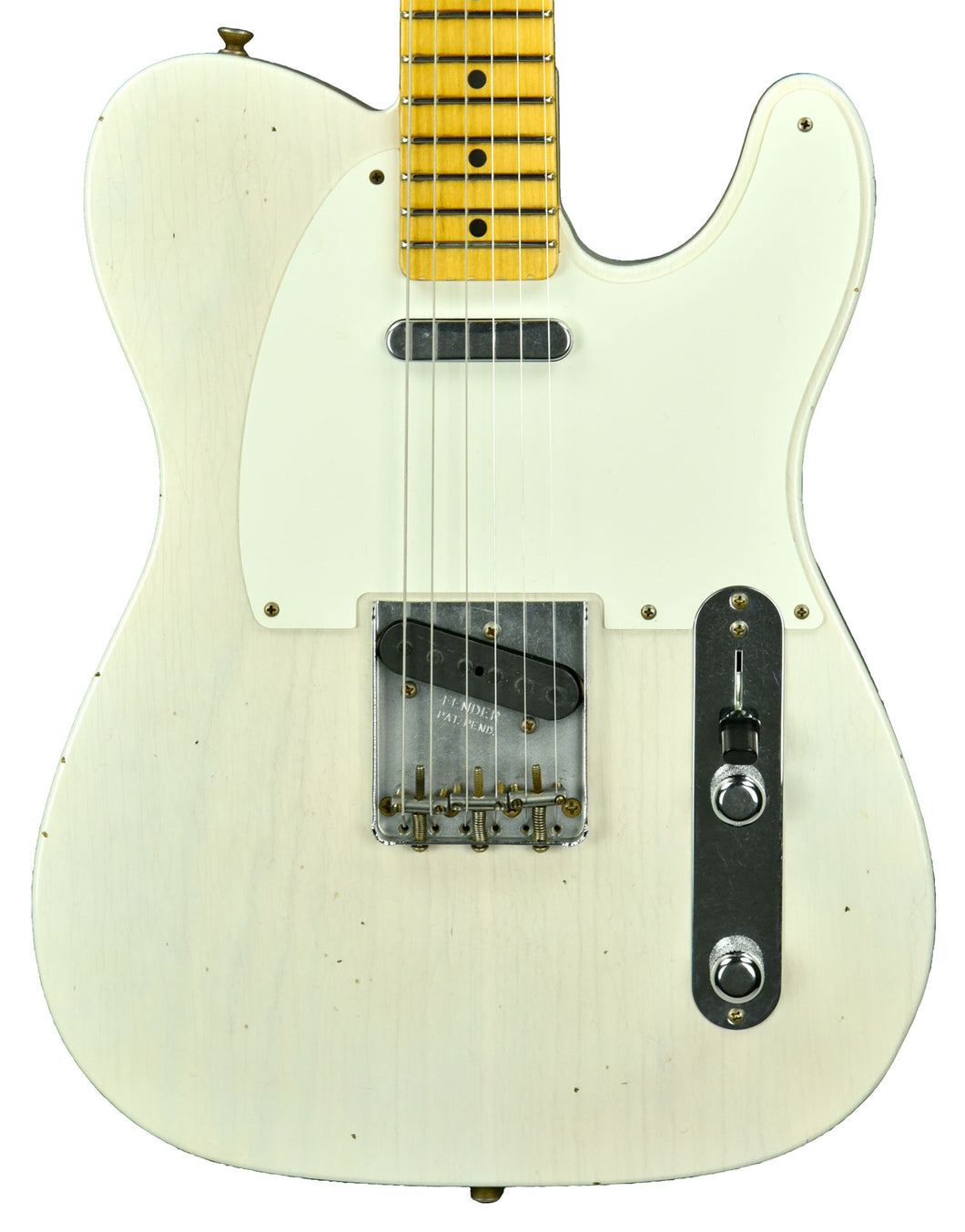 Fender Custom Shop NAMM Special 55 Telecaster Journeyman Relic Aged White Blonde CZ546575 - The Music Gallery
