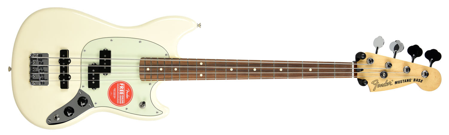 Fender Mustang Bass in Olympic White MX19059772 | The Music Gallery