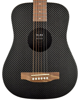 Klos Hybrid Carbon Fiber Acoustic Electric Travel Guitar in Black 155025 - The Music Gallery