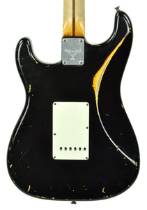 Used Fender Custom Shop 55 Strat Relic Masterbuilt by John Cruz in Black/3 Tone JC603 - The Music Gallery