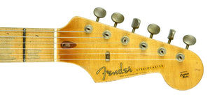 Used Fender Custom Shop 55 Strat Relic Masterbuilt by John Cruz in Black/3 Tone JC603 - The Music Gallery