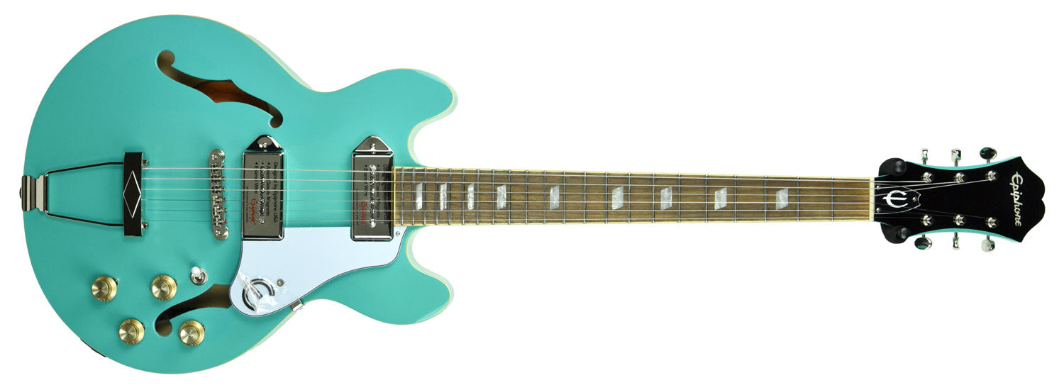 Epiphone Casino Coupe Archtop Electric Guitar in Turquoise